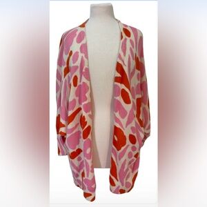 Mud Pie Pink and Orange Women's Cardigan